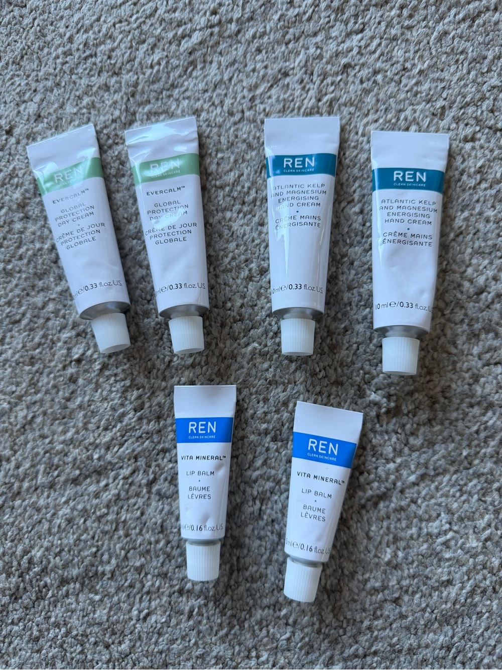 NWT REN Skincare Hand Cream & Lip Balm - Samples of 6